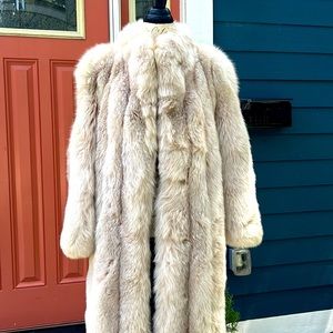 Vintage Authentic Mink Fur Coat From Montreal Women’s Size M Beige Color